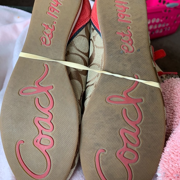 Red Coach Sneakers in good condition - Picture 4 of 4